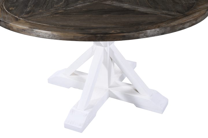 Ruokapöytä Yorkshire Premium 150 cm Pyöreä - Luonnonväri/Valkoinen - Ruokapöydät & keittiön pöydät