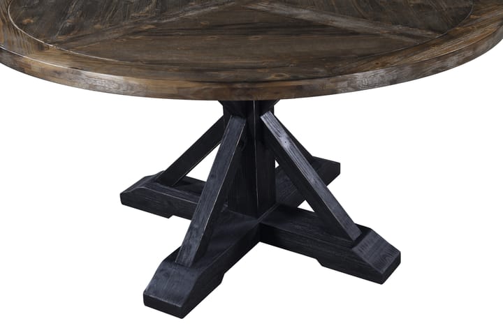 Ruokapöytä Yorkshire Premium 150 cm Pyöreä - Ruskea/Musta - Ruokapöydät & keittiön pöydät