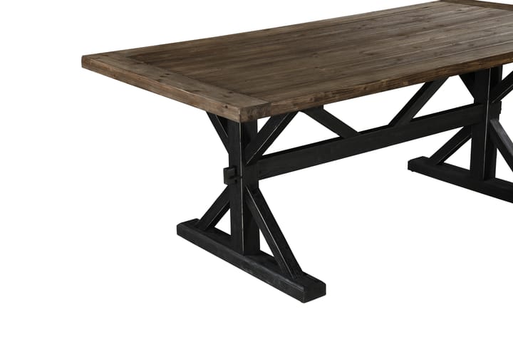 Ruokapöytä Yorkshire Premium 200 cm Jatkettava - Luonnonväri/Musta - Ruokapöydät & keittiön pöydät