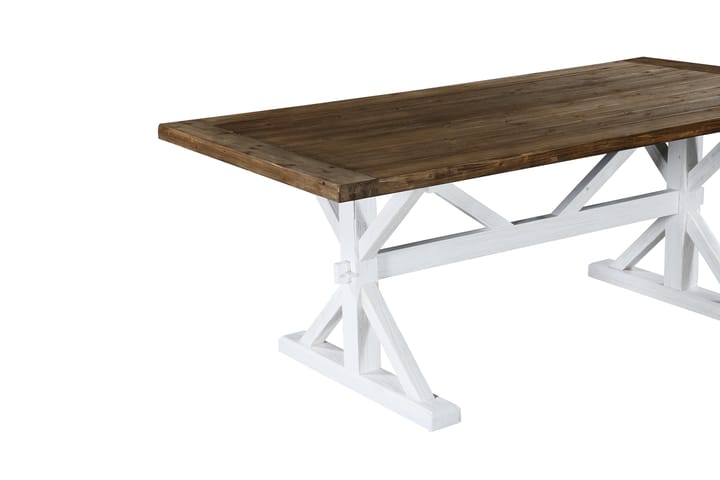 Ruokapöytä Yorkshire Premium 200 cm Jatkettava - Luonnonväri/Valkoinen - Ruokapöydät & keittiön pöydät