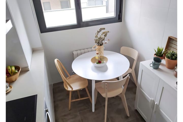 Ruokapöytä Yudna 100 cm - Valkoinen - Ruokapöydät & keittiön pöydät