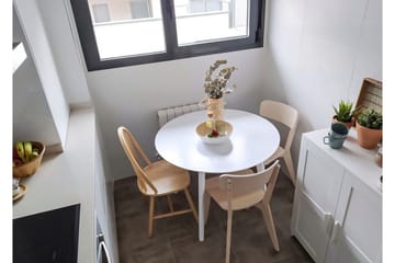 Ruokapöytä Yudna 100 cm - Valkoinen - Huonekalut - Pöytä & ruokailuryhmä - Ruokapöydät & keittiön pöydät
