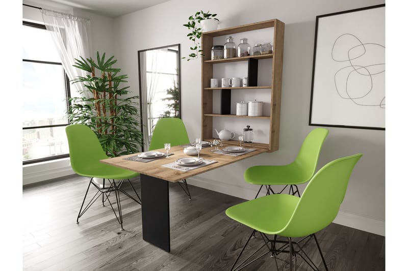 Ruokapöytä Zemlja 149 cm, Puu / Luonnonväri / Musta