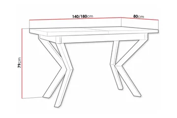 Ruokapöytä Patrickswell 80 cm - Valkoinen - Huonekalut - Pöytä & ruokailuryhmä - Ruokapöydät & keittiön pöydät