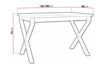 Ruokapöytä Patrickswell 80 cm - Musta - Huonekalut - Pöytä & ruokailuryhmä - Ruokapöydät & keittiön pöydät