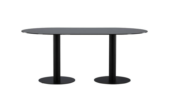 Ruokapöytä Pilis 180 cm Soikea - Musta - Marmoripöydät - Kokoontaitettavat pöydät - Jatkettava ruokapöytä - Ruokapöydät & keittiön pöydät