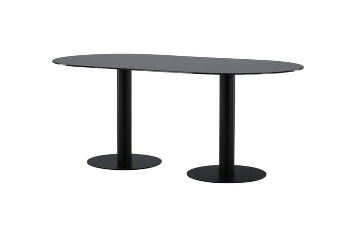 Ruokapöytä Pilis 180 cm Soikea - Musta - Ruokapöydät & keittiön pöydät