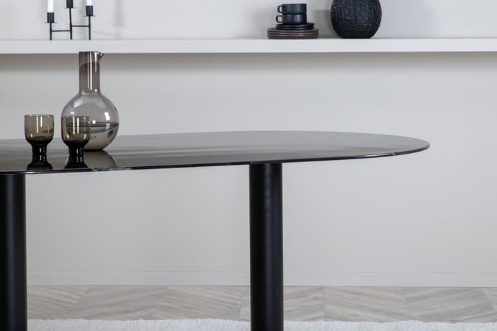 Ruokapöytä Pilis 180 cm Soikea - Musta - Ruokapöydät & keittiön pöydät