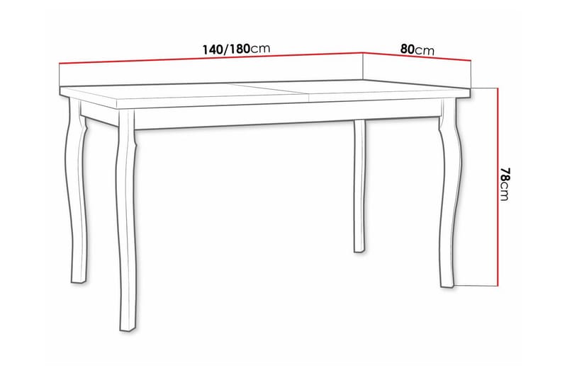 Ruokapöytä Patrickswell 80 cm - Valkoinen - Huonekalut - Pöytä & ruokailuryhmä - Ruokapöydät & keittiön pöydät