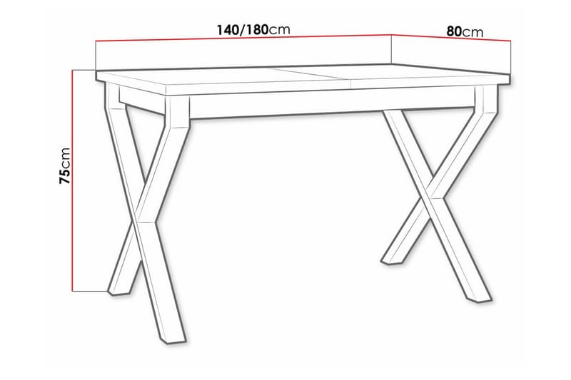 Ruokapöytä Patrickswell 80 cm - Musta - Huonekalut - Pöytä & ruokailuryhmä - Ruokapöydät & keittiön pöydät
