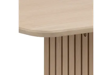 Saku suuri suorakulmainen ruokapöytä 220 cm puu- ja tammijäljitelmällä - Valkoinen - Huonekalut - Pöytä & ruokailuryhmä - Ruokapöydät & keittiön pöydät
