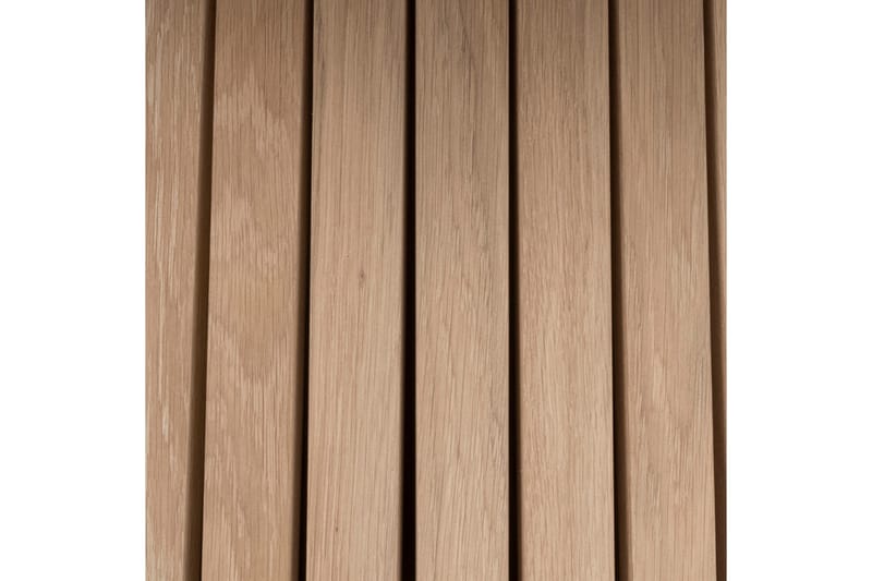 Saku pyöreä ruokapöytä 120 cm puu- ja tammijäljitelmällä - Valkoinen - Huonekalut - Pöytä & ruokailuryhmä - Ruokapöydät & keittiön pöydät