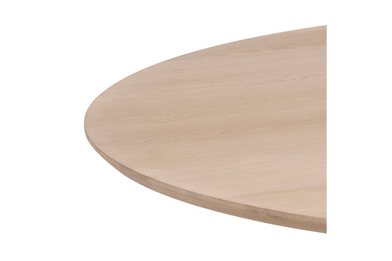 Saku pyöreä ruokapöytä 120 cm puu- ja tammijäljitelmällä - Valkoinen - Huonekalut - Pöytä & ruokailuryhmä - Ruokapöydät & keittiön pöydät