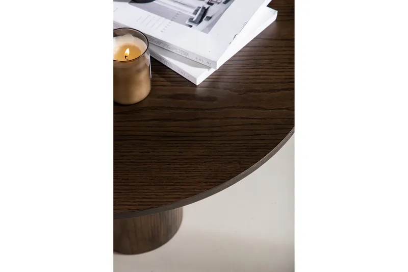Sohvapöytä Olivia 80 cm Pyöreä - Ruskea - Huonekalut - Pöytä & ruokailuryhmä - Sohvapöytä