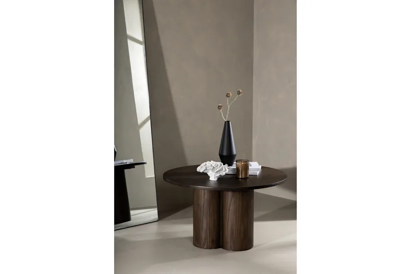 Sohvapöytä Olivia 80 cm Pyöreä - Ruskea - Huonekalut - Pöytä & ruokailuryhmä - Sohvapöytä