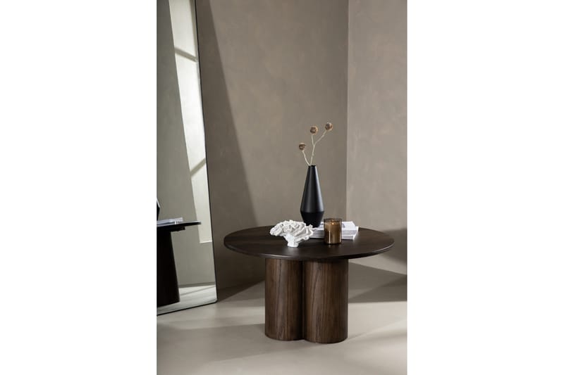 Sohvapöytä Olivia 80 cm Pyöreä - Ruskea - Huonekalut - Pöytä & ruokailuryhmä - Ruokapöydät & keittiön pöydät