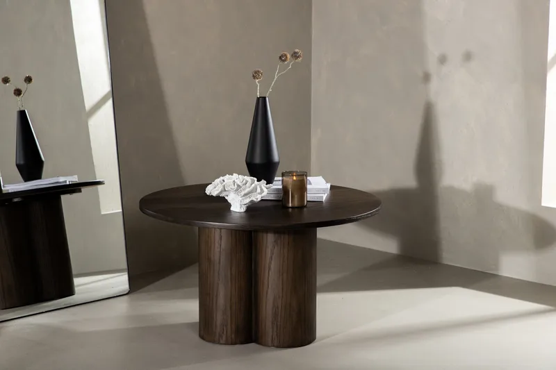 Sohvapöytä Olivia 80 cm Pyöreä - Ruskea - Huonekalut - Pöytä & ruokailuryhmä - Ruokapöydät & keittiön pöydät