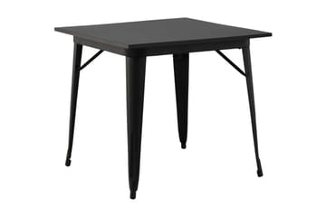 Tempe pieni neliönmuotoinen ruokapöytä 80 cm metallilook-ulkonäöllä - Musta - Huonekalut - Pöytä & ruokailuryhmä - Ruokapöydät & keittiön pöydät