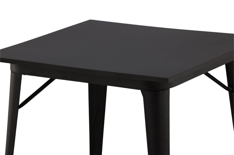 Tempe pieni neliönmuotoinen ruokapöytä 80 cm metallilook-ulkonäöllä - Musta - Huonekalut - Pöytä & ruokailuryhmä - Ruokapöydät & keittiön pöydät