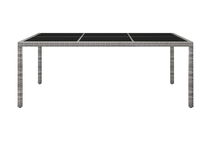 Ulkoruokapöytä harmaa 200x150x74 cm polyrottinki - Ruokapöydät & keittiön pöydät