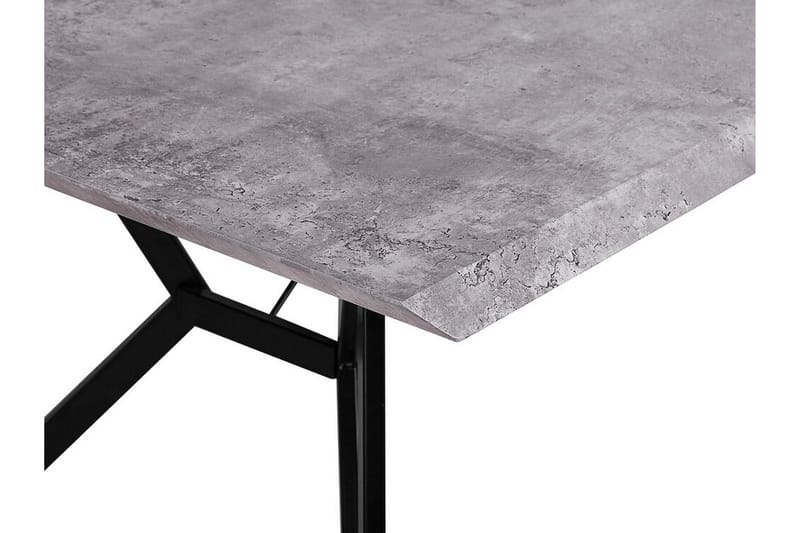 Verd suorakulmainen ruokapöytä 160 cm puuta ja metallia betonin näköisellä pinnalla - Harmaa - Huonekalut - Pöytä & ruokailuryhmä - Ruokapöydät & keittiön pöydät