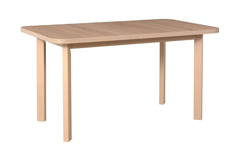 Wenus jatkettava suorakulmainen ruokapöytä 140 cm puuta tammenjäljitelmällä, Beige