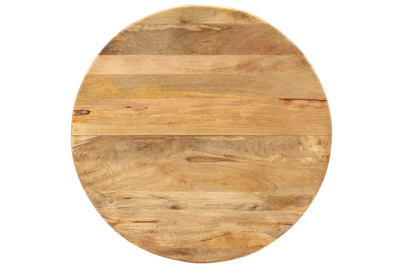 Ruokapöytä Ã˜110x78 cm täysi mangopuu ja teräs - Ruskea - Huonekalut - Pöytä & ruokailuryhmä - Ruokapöydät & keittiön pöydät
