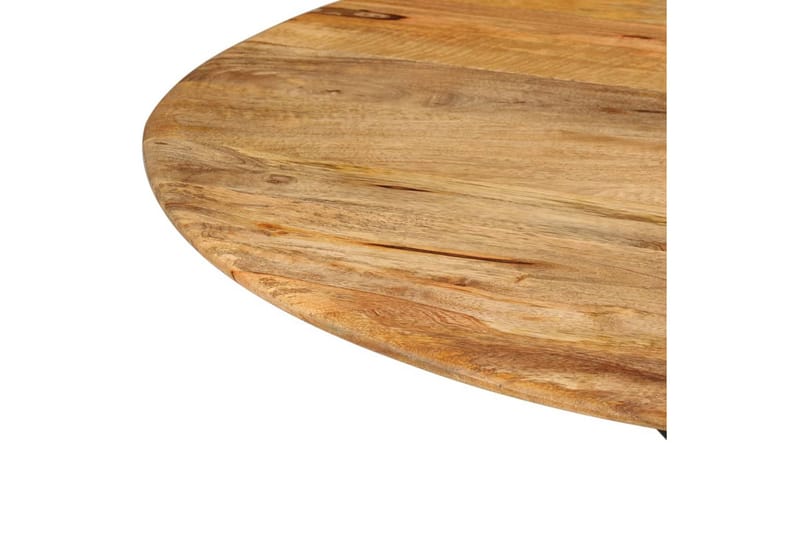Ruokapöytä Ã˜110x78 cm täysi mangopuu ja teräs - Ruskea - Huonekalut - Pöytä & ruokailuryhmä - Ruokapöydät & keittiön pöydät