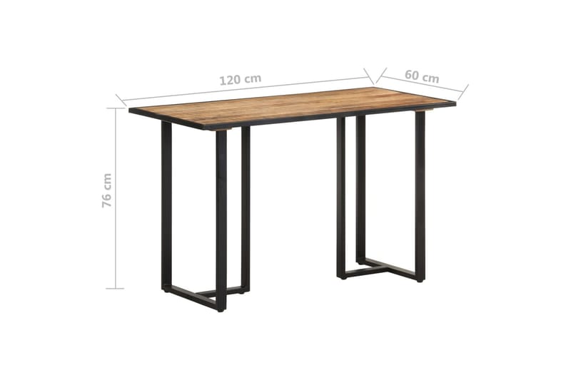 Ruokapöytä 120 cm karkea mangopuu - Ruskea - Huonekalut - Pöytä & ruokailuryhmä - Ruokapöydät & keittiön pöydät