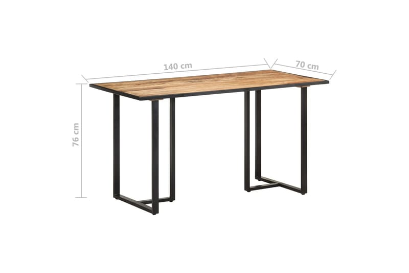 Ruokapöytä 140 cm karkea mangopuu - Ruskea - Huonekalut - Pöytä & ruokailuryhmä - Ruokapöydät & keittiön pöydät
