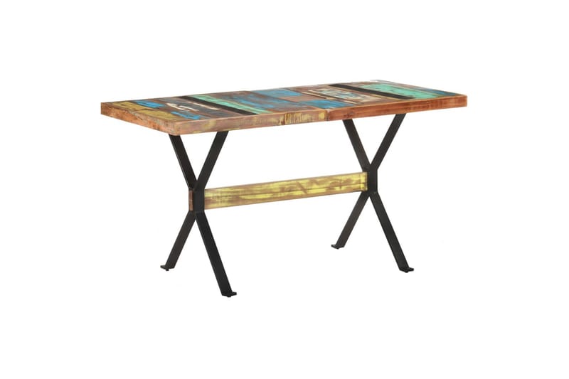 Ruokapöytä 140x70x76 cm kierrätetty täyspuu - Monivärinen - Huonekalut - Pöytä & ruokailuryhmä - Ruokapöydät & keittiön pöydät