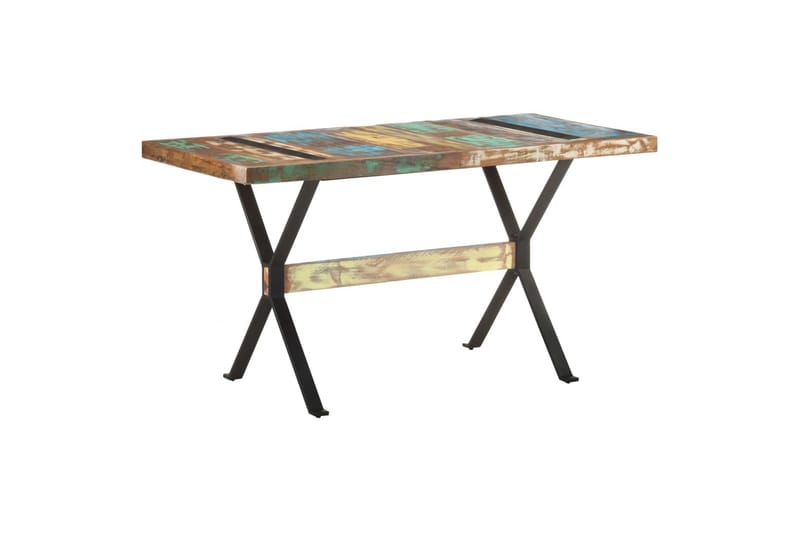 Ruokapöytä 140x70x76 cm kierrätetty täyspuu - Monivärinen - Huonekalut - Pöytä & ruokailuryhmä - Ruokapöydät & keittiön pöydät