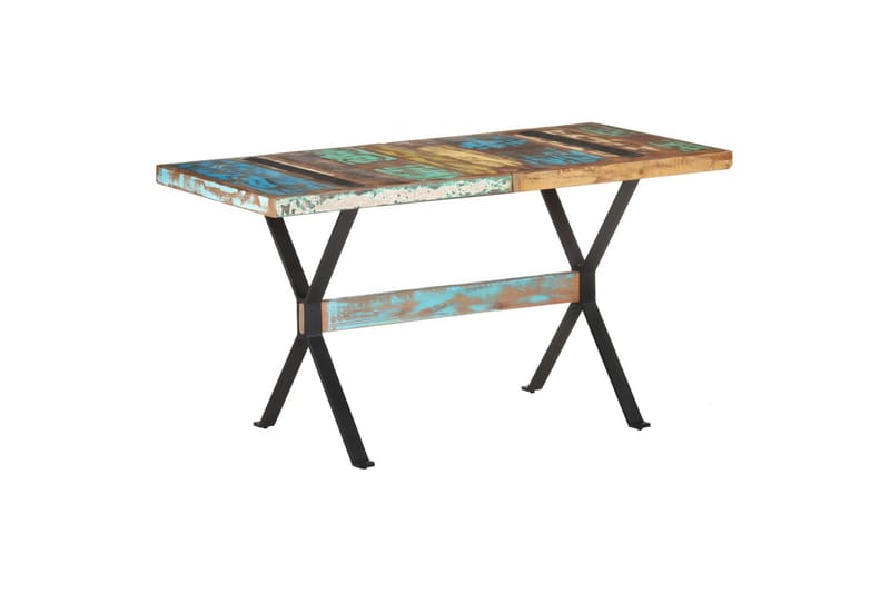 Ruokapöytä 140x70x76 cm kierrätetty täyspuu - Monivärinen - Huonekalut - Pöytä & ruokailuryhmä - Ruokapöydät & keittiön pöydät