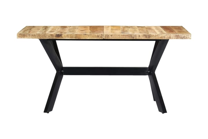 Ruokapöytä 160x80x75 cm karkea mangopuu - Ruskea - Ruokapöydät & keittiön pöydät