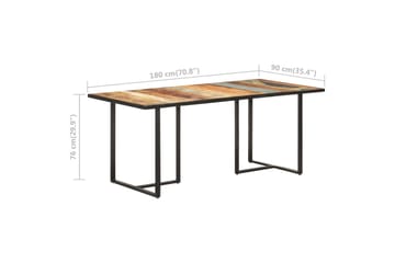 Ruokapöytä 180 cm täysi kierrätetty puu - Ruskea - Huonekalut - Pöytä & ruokailuryhmä - Ruokapöydät & keittiön pöydät