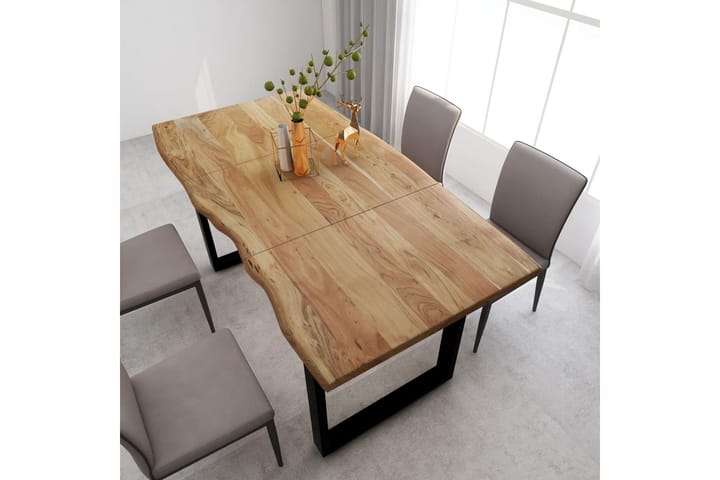 Ruokapöytä 180x90x76 cm täysi akaasiapuu - Ruskea - Ruokapöydät & keittiön pöydät