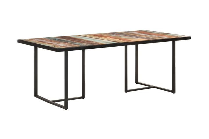Ruokapöytä 200 cm kierrätetty täyspuu - Ruskea - Ruokapöydät & keittiön pöydät