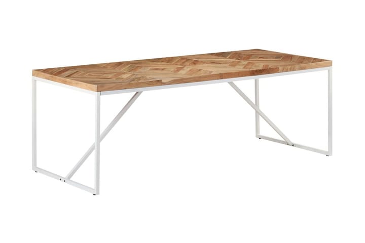 Ruokapöytä 200x90x76 cm täysi akaasia- ja mangopuu - Ruskea - Ruokapöydät & keittiön pöydät