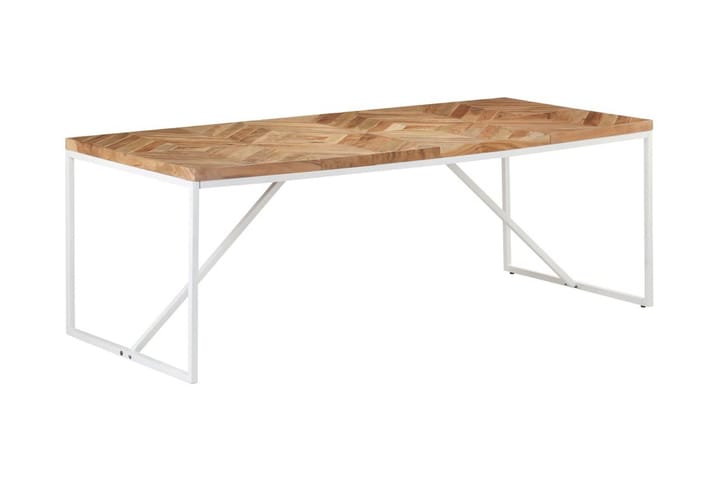 Ruokapöytä 200x90x76 cm täysi akaasia- ja mangopuu - Ruskea - Ruokapöydät & keittiön pöydät