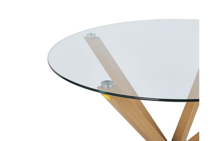 Ruokapöytä Altura Lasi/ vaaleanruskea 90 cm - Läpinäkyvä - Ruokapöydät & keittiön pöydät