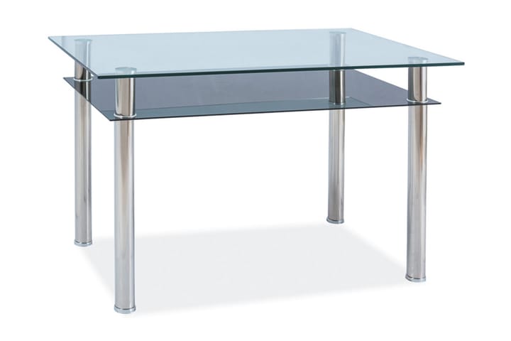 Ruokapöytä Avadi 90 cm - Lasi/Hopea - Ruokapöydät & keittiön pöydät