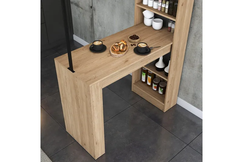 Ruokapöytä Beloumont Pähkinä / Musta - Musta/Tummanruskea - Huonekalut - Pöytä & ruokailuryhmä - Ruokapöydät & keittiön pöydät