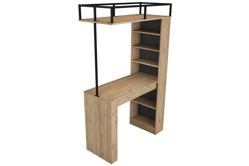 Ruokapöytä Beloumont Pähkinä / Musta - Musta/Tummanruskea - Huonekalut - Pöytä & ruokailuryhmä - Ruokapöydät & keittiön pöydät