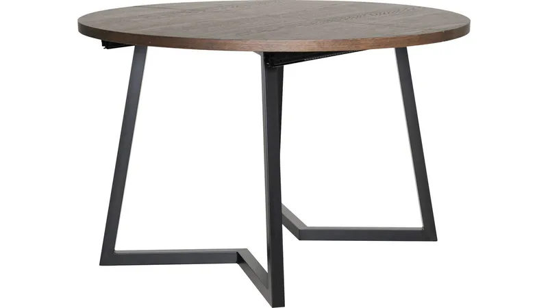 Ruokapöytä Brisjö sis. 2 jatkolevyä Ø120 - 200 cm, Ruskea