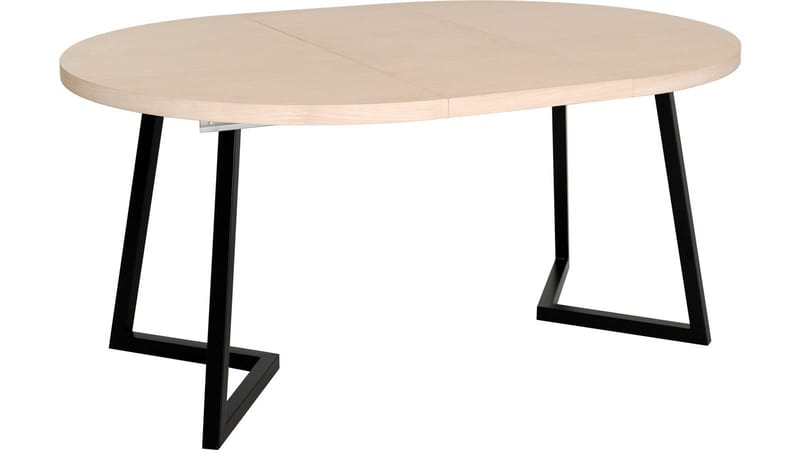 Ruokapöytä Brisjö sis. 2 jatkolevyä Ø120 - 200 cm - Valkaistu - Huonekalut - Pöytä & ruokailuryhmä - Ruokapöydät & keittiön pöydät