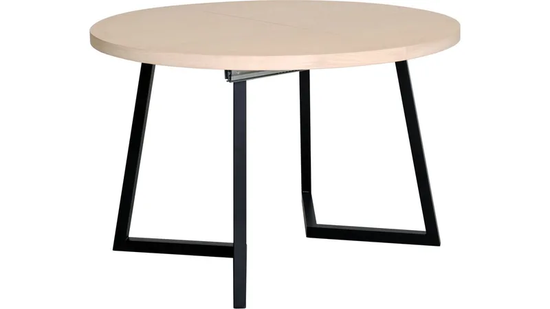 Ruokapöytä Brisjö sis. 2 jatkolevyä Ø120 - 200 cm, Valkaistu