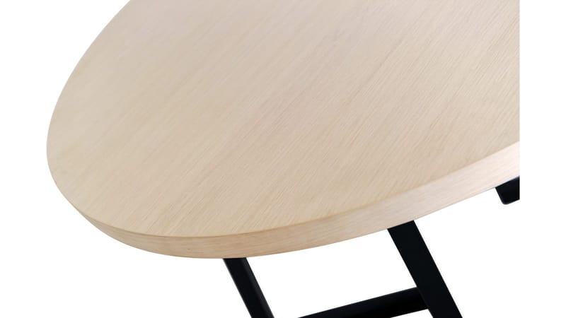 Ruokapöytä Brisjö sis. 2 jatkolevyä Ø120 - 200 cm - Valkaistu - Huonekalut - Pöytä & ruokailuryhmä - Ruokapöydät & keittiön pöydät