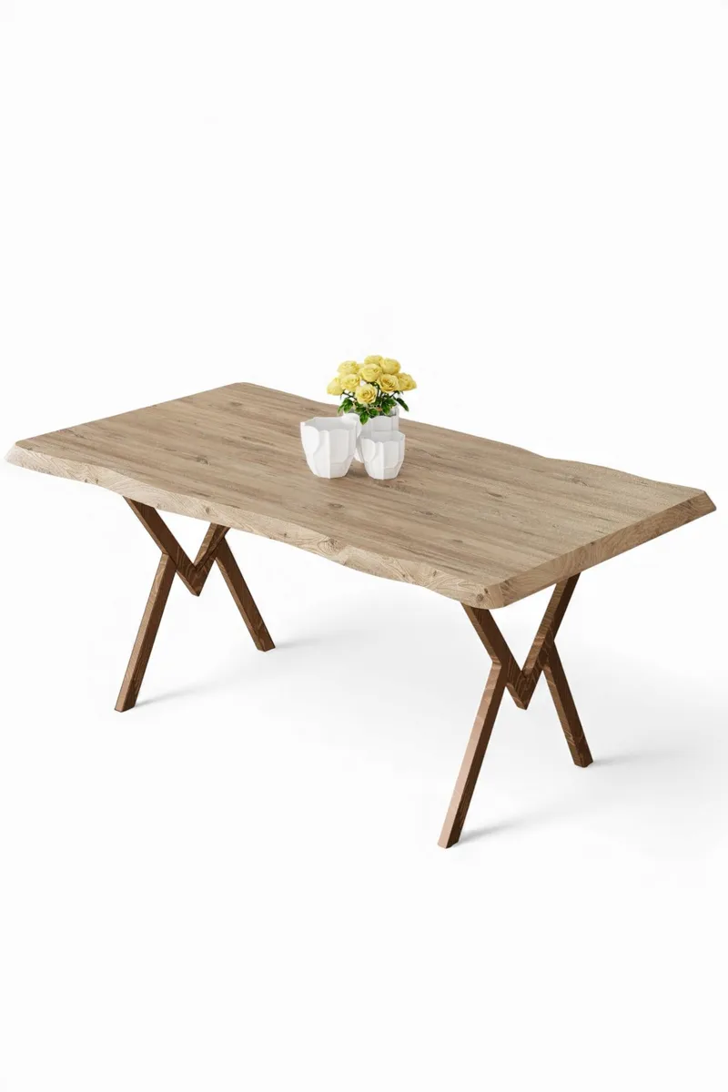 Ruokapöytä Hanah Home Akort (130 x 73 x 80 cm) Atlantin mänty ruskea, undefined