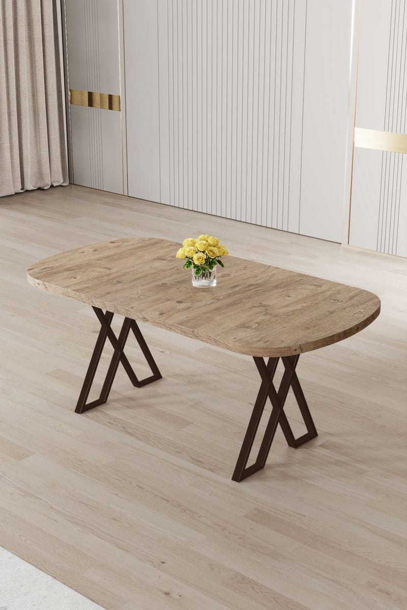 Ruokapöytä Hanah Home Kaye (168 x 76 x 90 cm) Atlantin mänty ruskea - Huonekalut - Pöytä & ruokailuryhmä - Ruokapöydät & keittiön pöydät