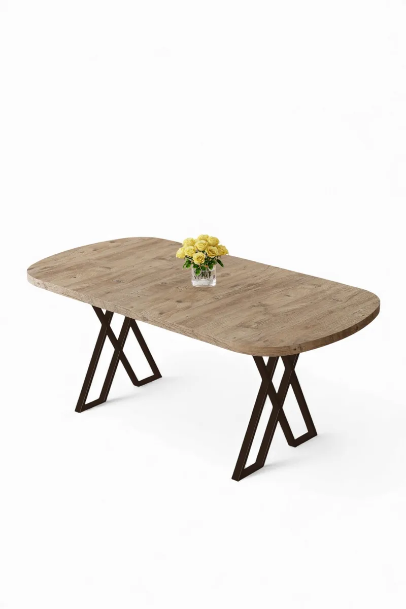 Ruokapöytä Hanah Home Kaye (168 x 76 x 90 cm) Atlantin mänty ruskea - Huonekalut - Pöytä & ruokailuryhmä - Ruokapöydät & keittiön pöydät